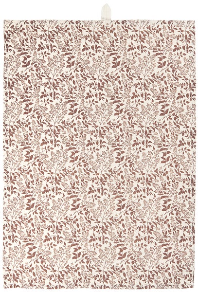 Keitti&ouml;pyyhe  Emilia, ruskea lehtikuvio