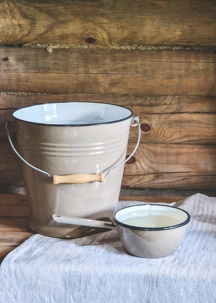 Emalisanko, beige 12 l