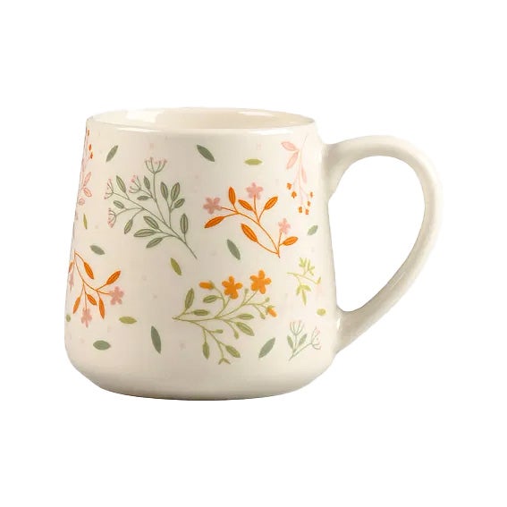 Keraaminen muki, kukat 340 ml