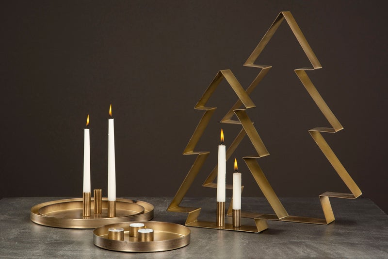 Kynttil&auml;npidike magneetilla, antiikkimessinki