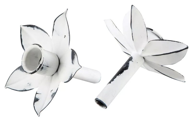 Kynttil&auml;njalka pulloon, antiikkivalkoinen