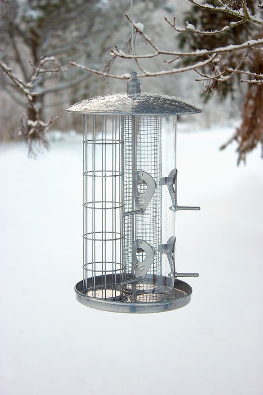 Kolmeosainen jyv&auml;sy&ouml;tin, harmaa