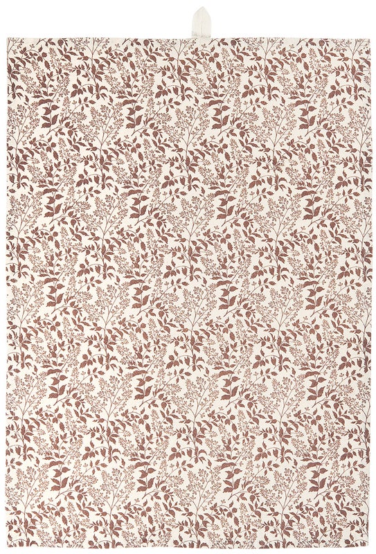 Keitti&ouml;pyyhe  Emilia, ruskea lehtikuvio