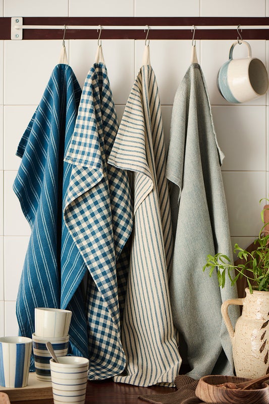 Keitti&ouml;pyyhe Carl, siniset raidat