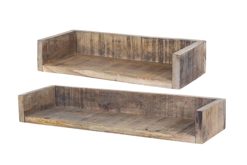 Antiikkipuinen hylly,  kaksi eri kokoa