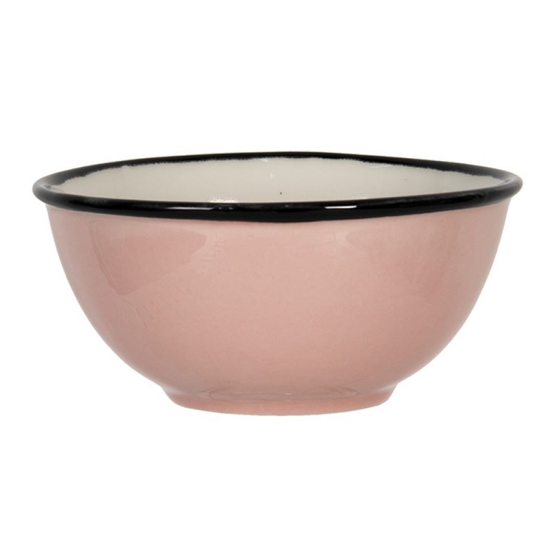 Keraaminen kulho, vaaleanpunainen